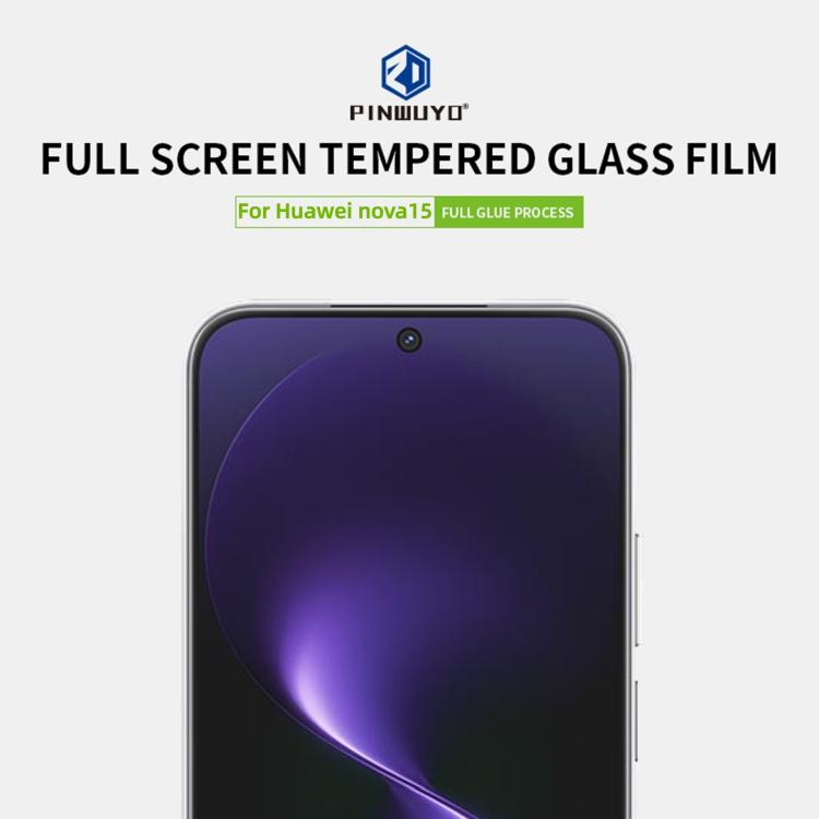For Huawei nova 15 PINWUYO 9H 2.5D Full Screen Tempered Glass Film - Black
