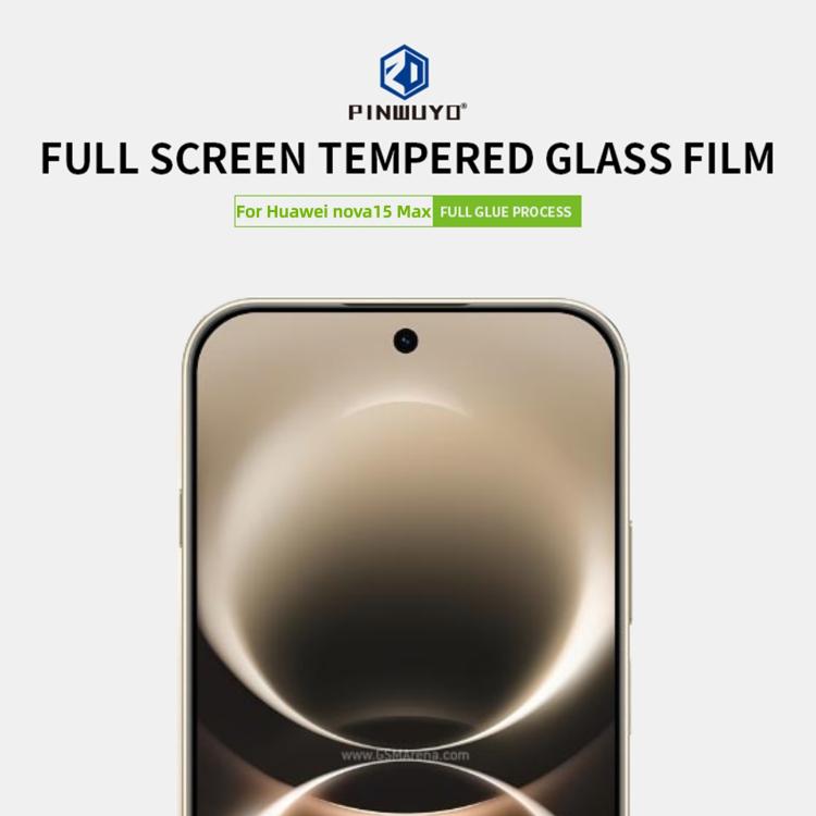 For Huawei nova 15 Max PINWUYO 9H 2.5D Full Screen Tempered Glass Film - Black