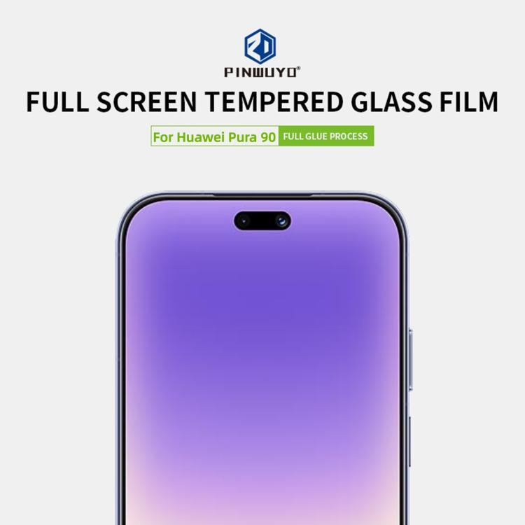 For Huawei Pura 90 PINWUYO 9H 2.5D Full Screen Tempered Glass Film - Black