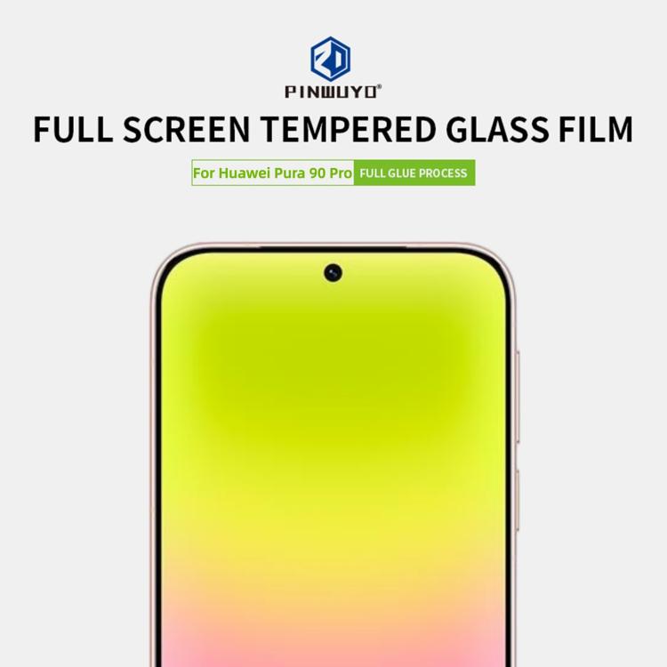 For Huawei Pura 90 Pro PINWUYO 9H 2.5D Full Screen Tempered Glass Film - Black
