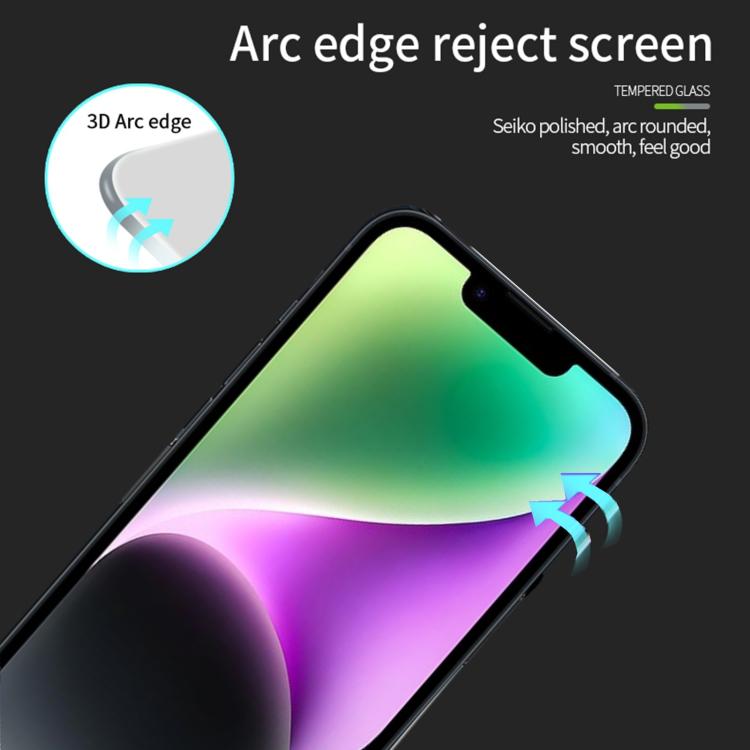 For iPhone 17e / 16e PINWUYO 9H 3D Curved Full Screen Explosion-proof Tempered Glass Film - Black