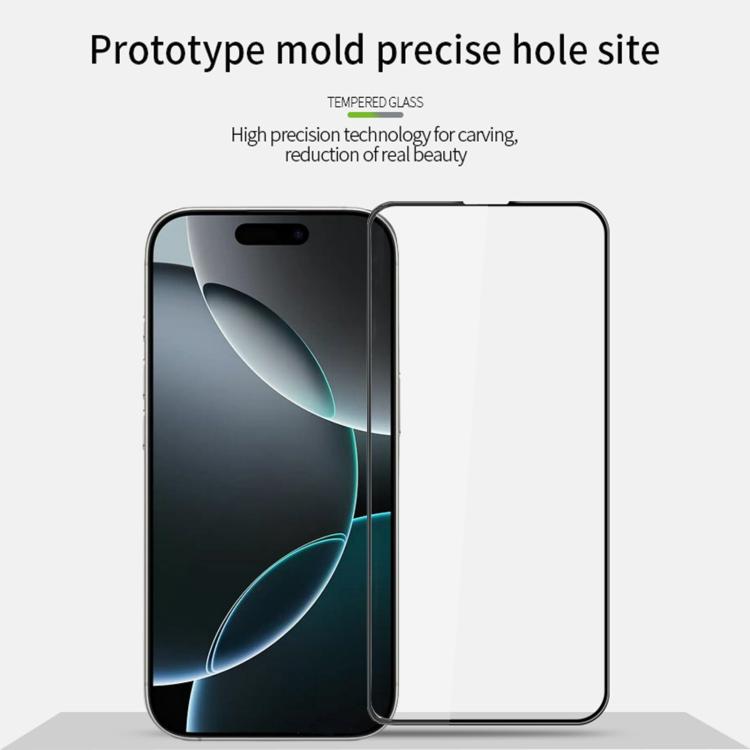 For iPhone 17 Pro PINWUYO 9H 3D Curved Full Screen Explosion-proof Tempered Glass Film - Black