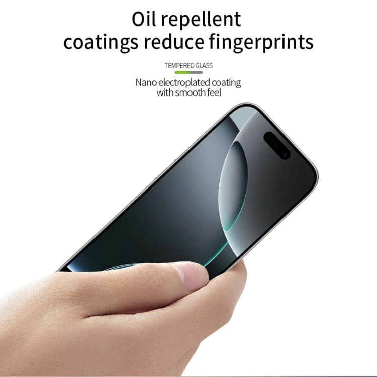 For iPhone 17 Pro Max PINWUYO 9H 3D Curved Full Screen Explosion-proof Tempered Glass Film - Black