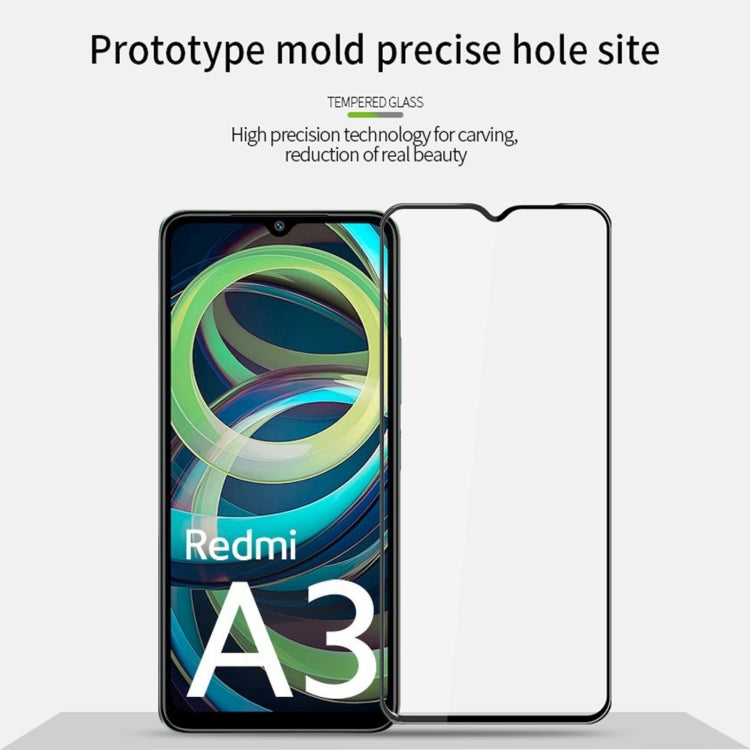 For Xiaomi Redmi A3 PINWUYO 9H 3D Full Screen Explosion-proof Tempered Glass Film - Black