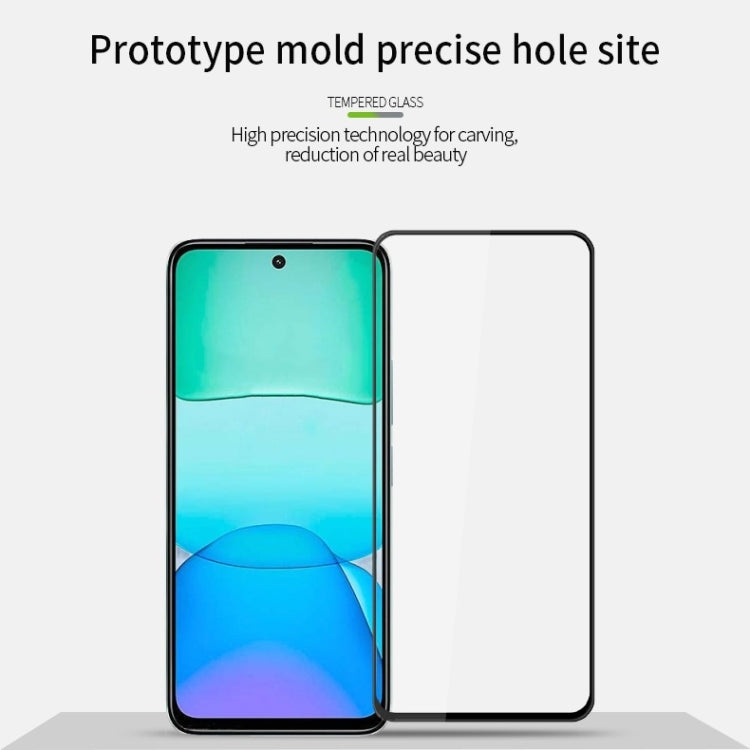 For Xiaomi Redmi 13 PINWUYO 9H 3D Full Screen Explosion-proof Tempered Glass Film - Black