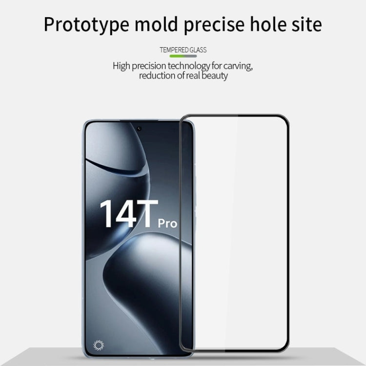 For Xiaomi 14T / 14T Pro PINWUYO 9H 3D Full Screen Explosion-proof Tempered Glass Film - Black