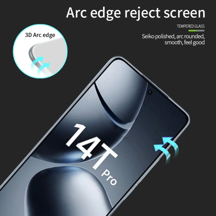 For Xiaomi 14T / 14T Pro PINWUYO 9H 3D Full Screen Explosion-proof Tempered Glass Film - Black