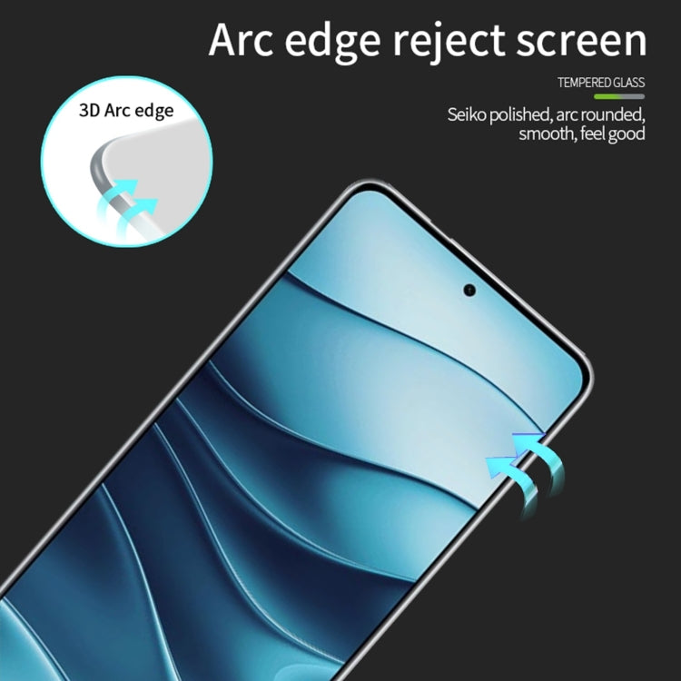 For Xiaomi Redmi Note 14 5G PINWUYO 9H 3D Full Screen Explosion-proof Tempered Glass Film - Black