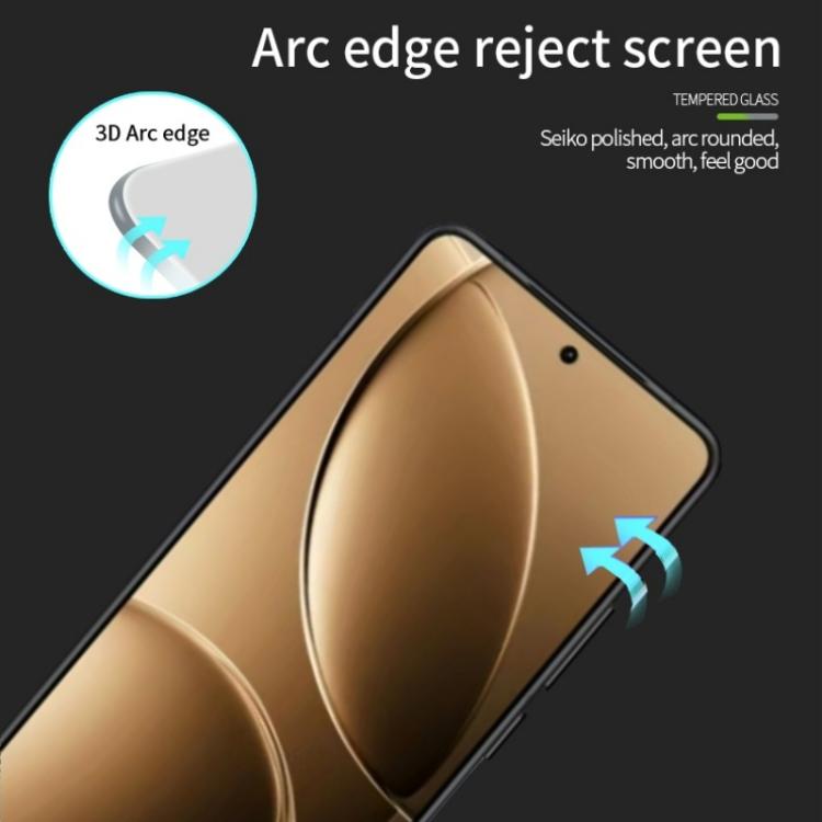 For Redmi K80 / K80 Pro PINWUYO 9H 3D Full Screen Explosion-proof Tempered Glass Film - Black