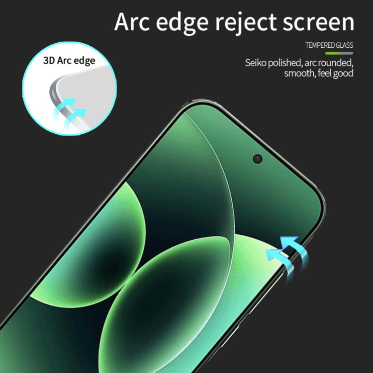 For Xiaomi 17 / 17 Pro Unlock PINWUYO 9H 3D Full Screen Explosion-proof Tempered Glass Film - Black