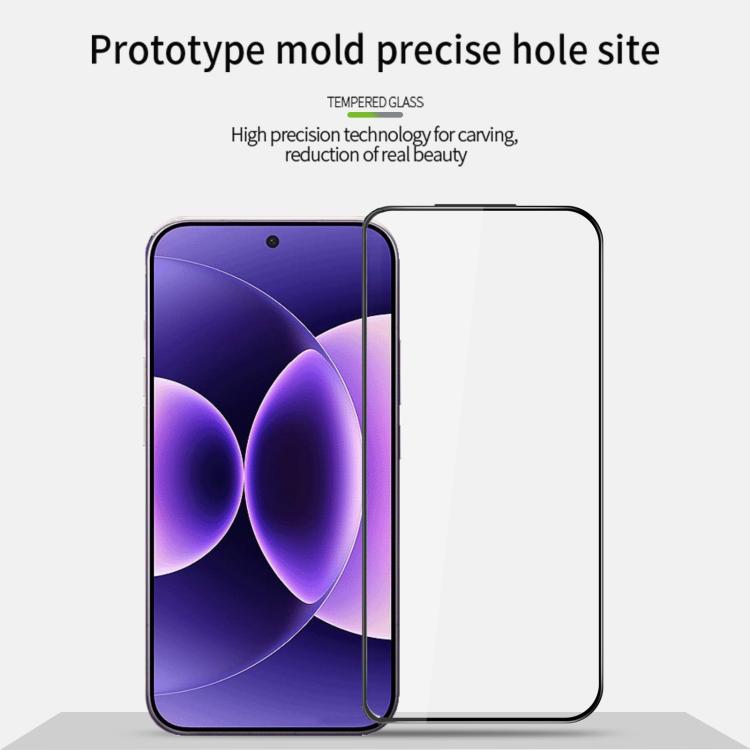 For Xiaomi 17 Pro Max Unlock PINWUYO 9H 3D Full Screen Explosion-proof Tempered Glass Film - Black