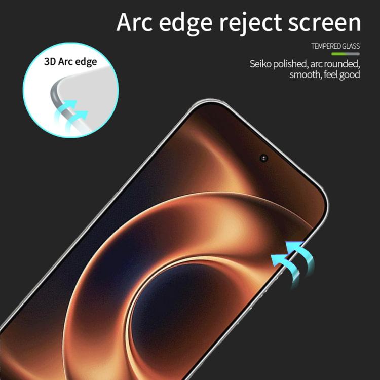 For Xiaomi 17 Ultra Unlock PINWUYO 9H 3D Full Screen Explosion-proof Tempered Glass Film - Black
