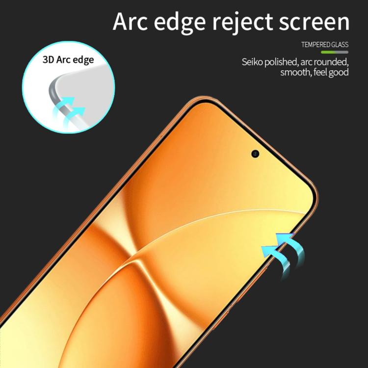 For Redmi Turbo 5 / Poco X8 Pro Unlock PINWUYO 9H 3D Full Screen Explosion-proof Tempered Glass Film - Black