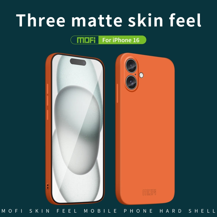 For iPhone 16 MOFI Qin Series Skin Feel All-inclusive PC Phone Case