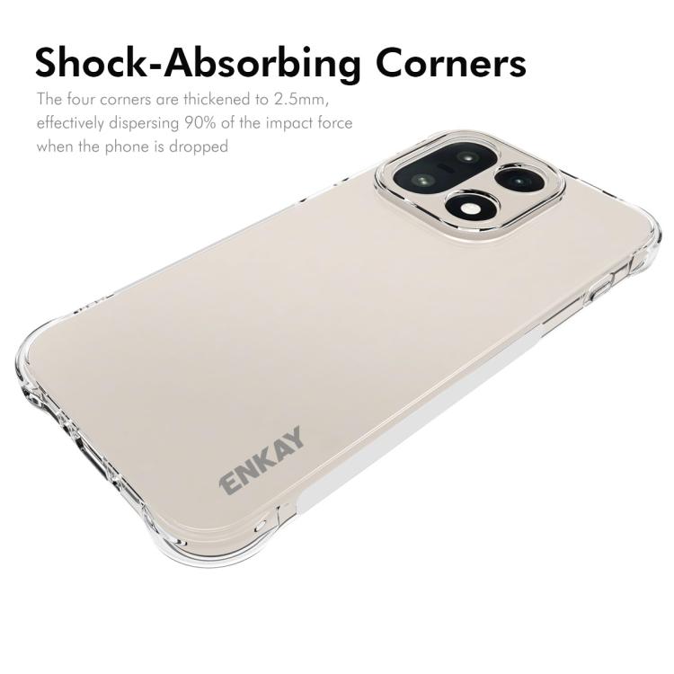 For OnePlus 15 ENKAY Hat-Prince Transparent TPU Shockproof Phone Case