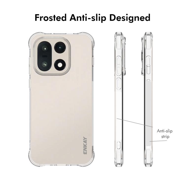 For OnePlus 15 ENKAY Hat-Prince Transparent TPU Shockproof Phone Case
