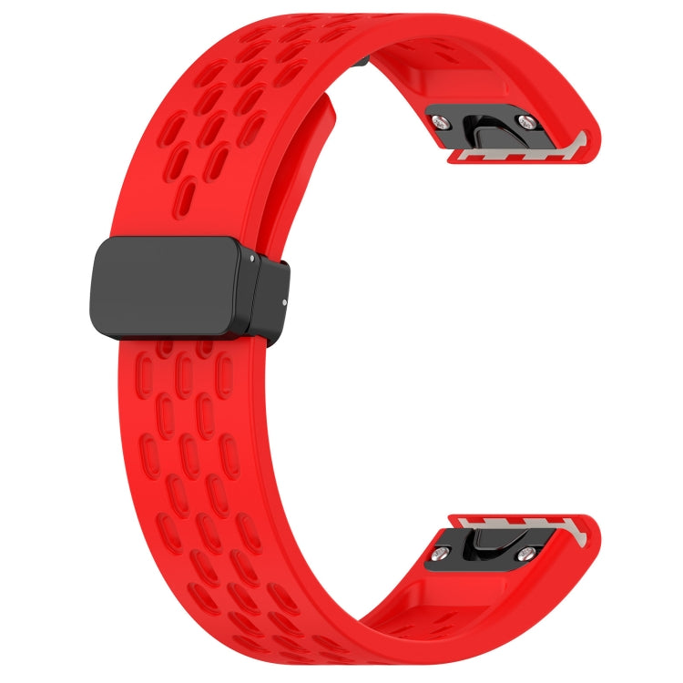 For Garmin Enduro 3 Hole Folding Buckle 26mm Silicone Watch Band