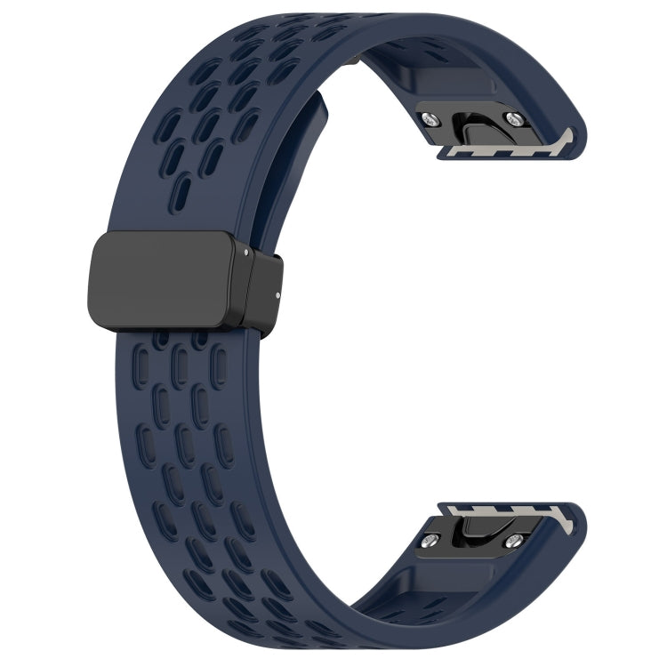 For Garmin Enduro 3 Hole Folding Buckle 26mm Silicone Watch Band