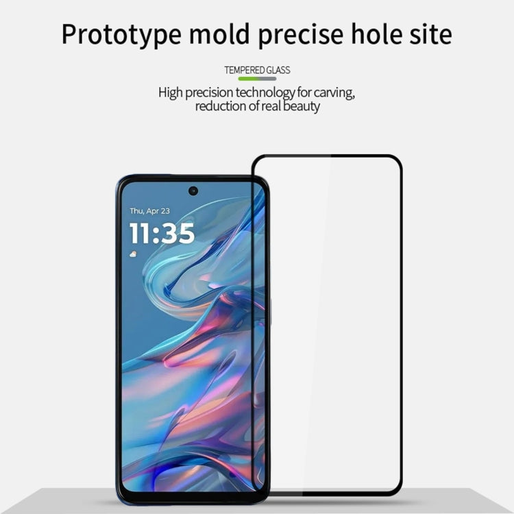 For Motorola Moto G45 MOFI 9H 2.5D Full Screen Tempered Glass Film - Black