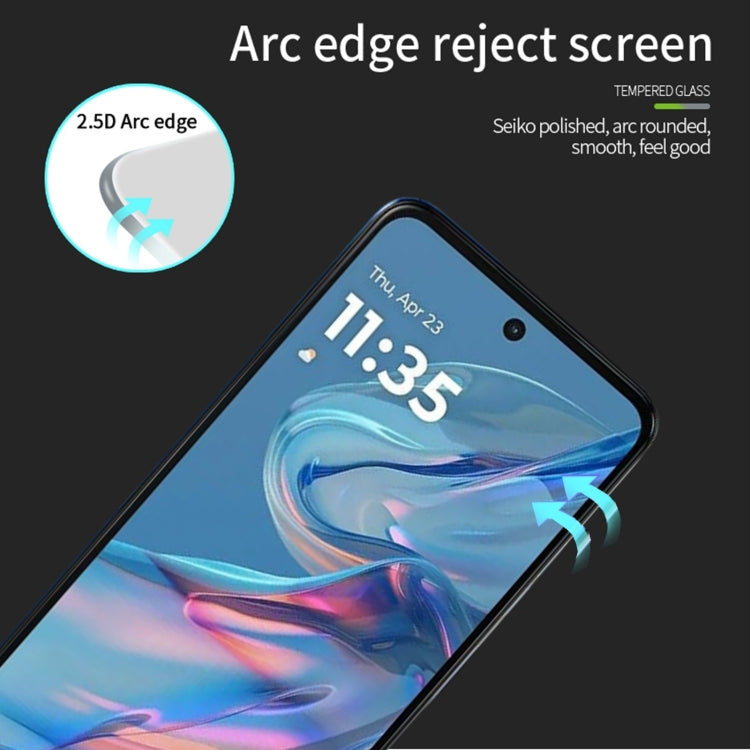 For Motorola Moto G45 MOFI 9H 2.5D Full Screen Tempered Glass Film - Black