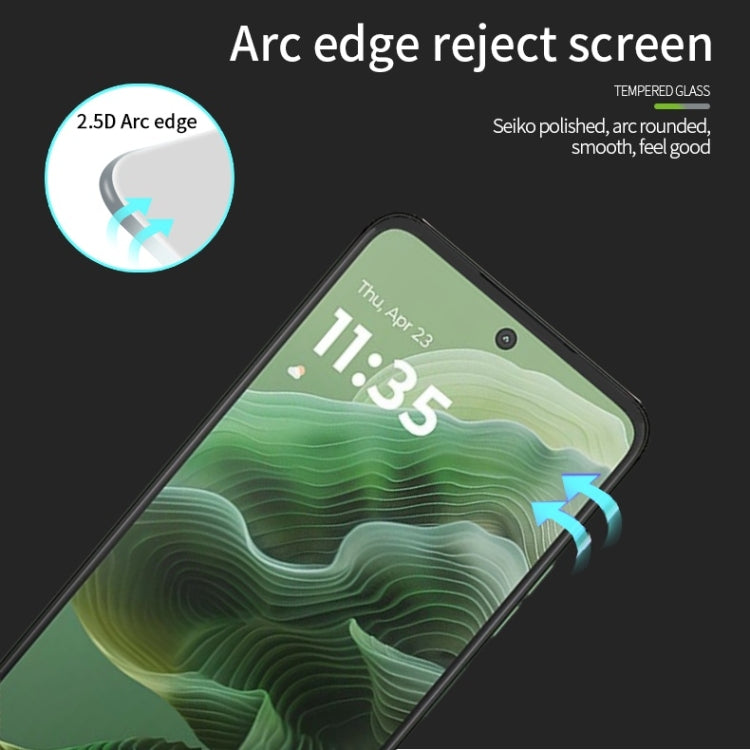 For Motorola Moto G35 MOFI 9H 2.5D Full Screen Tempered Glass Film - Black