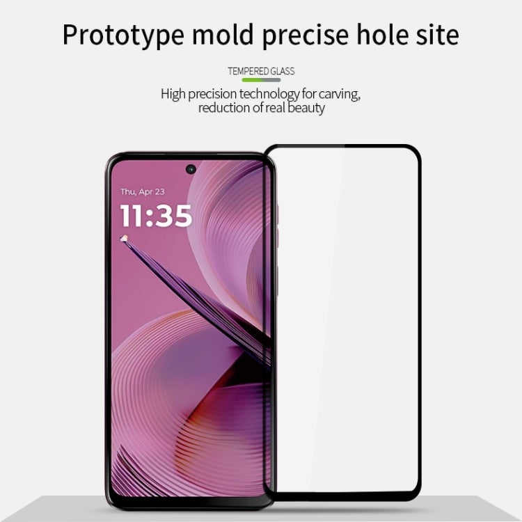 For Motorola Moto G55 MOFI 9H 2.5D Full Screen Tempered Glass Film - Black