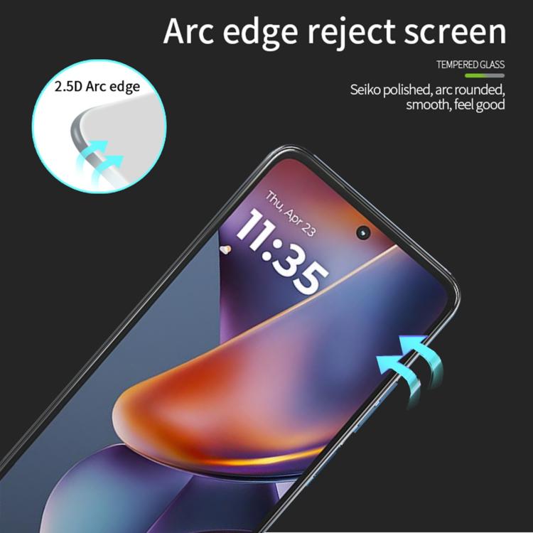 For Motorola Moto G 2025 MOFI 9H 2.5D Full Screen Tempered Glass Film - Black