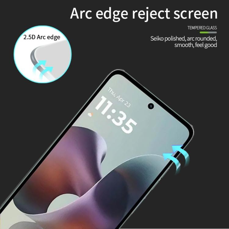 For Motorola Moto G56 MOFI 9H 2.5D Full Screen Tempered Glass Film - Black