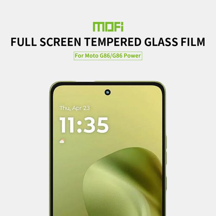 For Motorola Moto G86 / G86 Power MOFI 9H 2.5D Full Screen Tempered Glass Film - Black