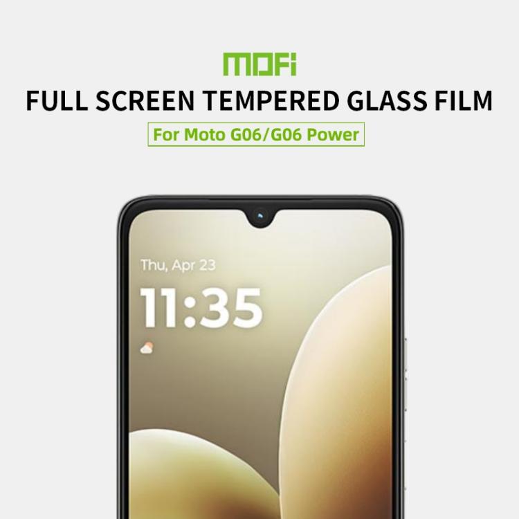 For Motorola Moto G06 / G06 Power MOFI 9H 2.5D Full Screen Tempered Glass Film - Black