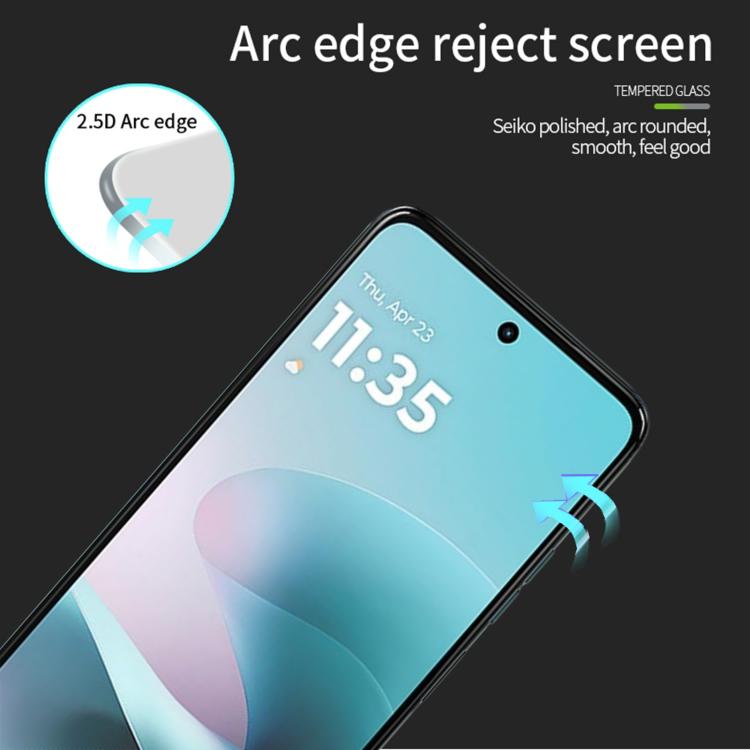 For Motorola Moto G67 Power MOFI 9H 2.5D Full Screen Tempered Glass Film - Black