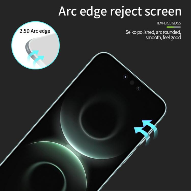 For Huawei Mate 80 Pro Max / 80 RS MOFI 9H 2.5D Full Screen Tempered Glass Film - Black