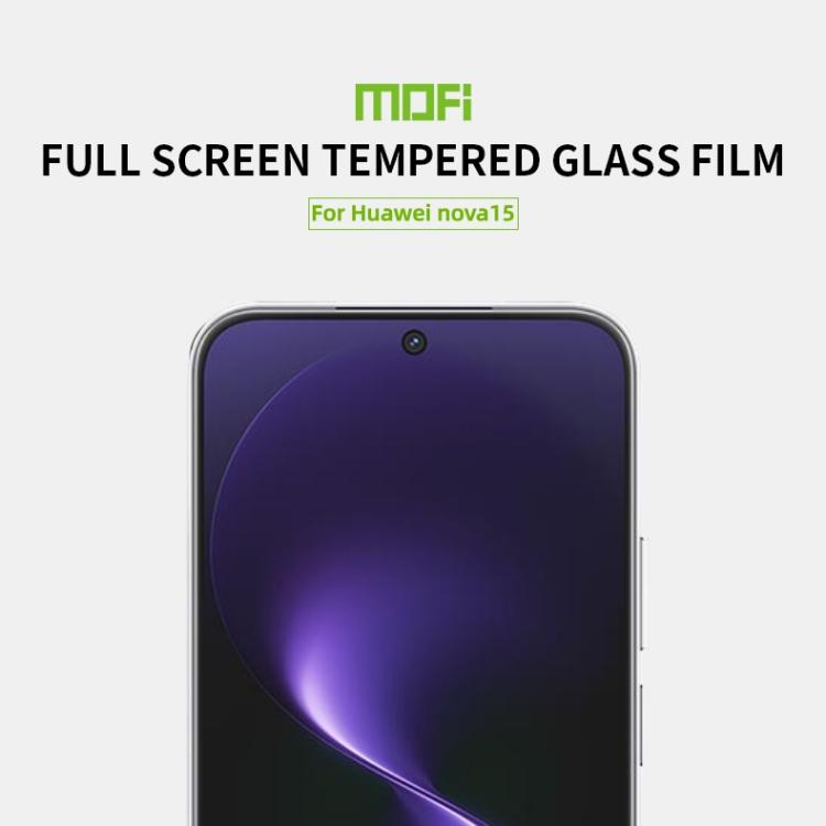 For Huawei nova 15 MOFI 9H 2.5D Full Screen Tempered Glass Film - Black