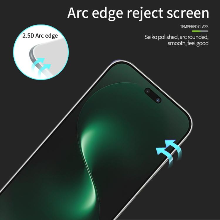 For Huawei nova 15 Pro MOFI 9H 2.5D Full Screen Tempered Glass Film - Black