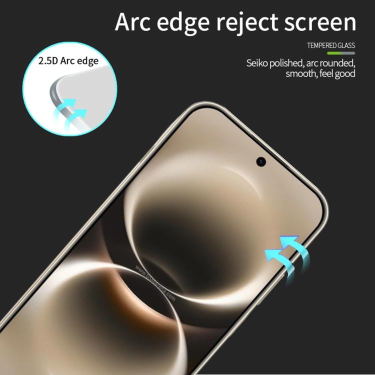 For Huawei nova 15 Max MOFI 9H 2.5D Full Screen Tempered Glass Film - Black