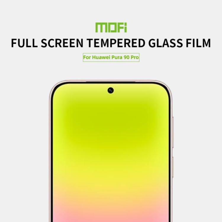 For Huawei Pura 90 Pro MOFI 9H 2.5D Full Screen Tempered Glass Film - Black