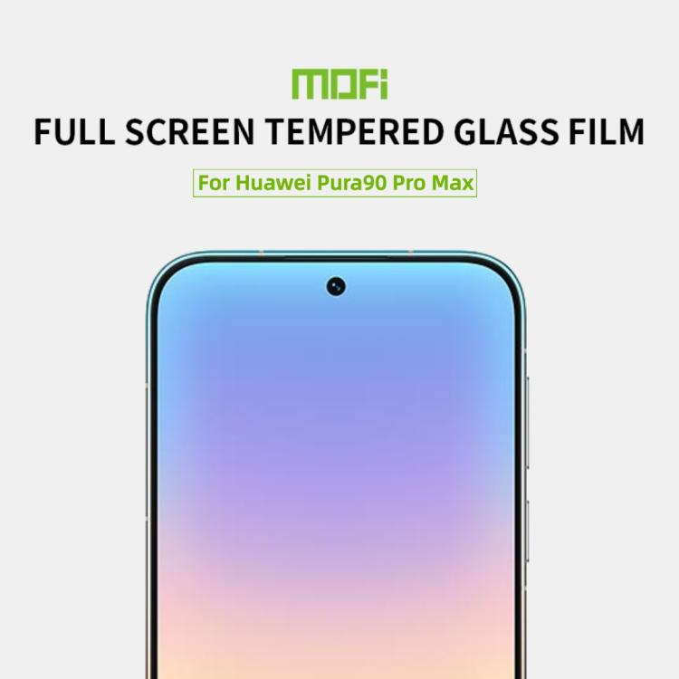 For Huawei Pura 90 Pro Max MOFI 9H 2.5D Full Screen Tempered Glass Film - Black