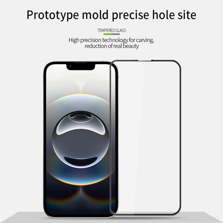 For iPhone 17e / 16e MOFI 9H 3D Explosion-proof Curved Screen Tempered Glass Film - Black