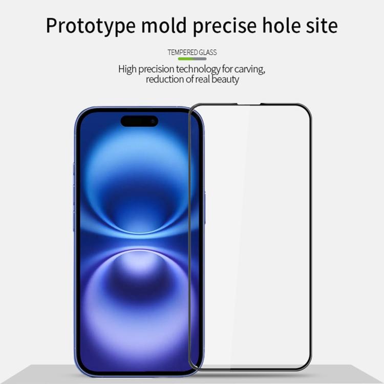 For iPhone 17 MOFI 9H 3D Explosion-proof Curved Screen Tempered Glass Film - Black