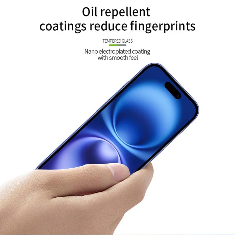 For iPhone 17 MOFI 9H 3D Explosion-proof Curved Screen Tempered Glass Film - Black
