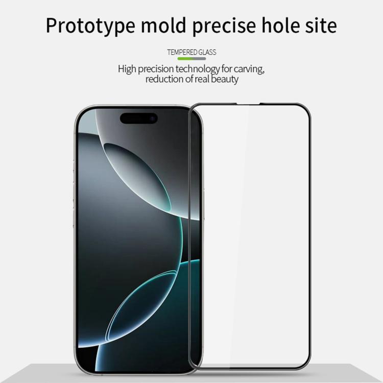 For iPhone 17 Pro Max MOFI 9H 3D Explosion-proof Curved Screen Tempered Glass Film - Black