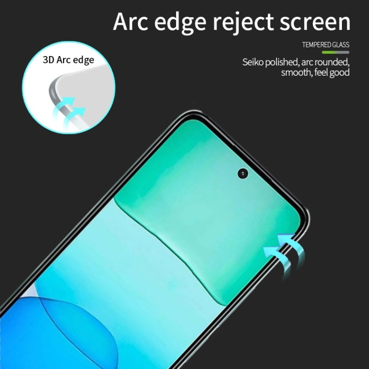 For Xiaomi Redmi 13 MOFI 9H 3D Explosion-proof Curved Screen Tempered Glass Film - Black