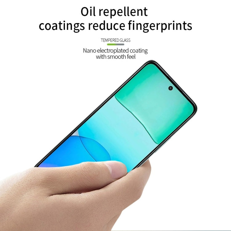 For Xiaomi Redmi 13 MOFI 9H 3D Explosion-proof Curved Screen Tempered Glass Film - Black
