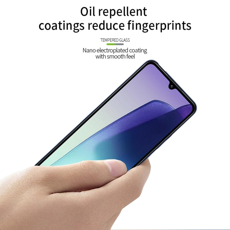 For Xiaomi Redmi 14C 4G MOFI 9H 3D Explosion-proof Curved Screen Tempered Glass Film - Black