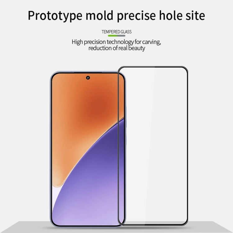 For Xiaomi 15 MOFI 9H 3D Explosion-proof Curved Screen Tempered Glass Film - Black
