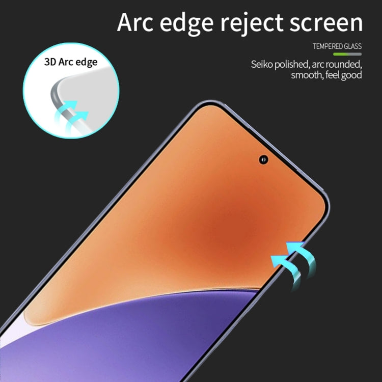 For Xiaomi 15 MOFI 9H 3D Explosion-proof Curved Screen Tempered Glass Film - Black