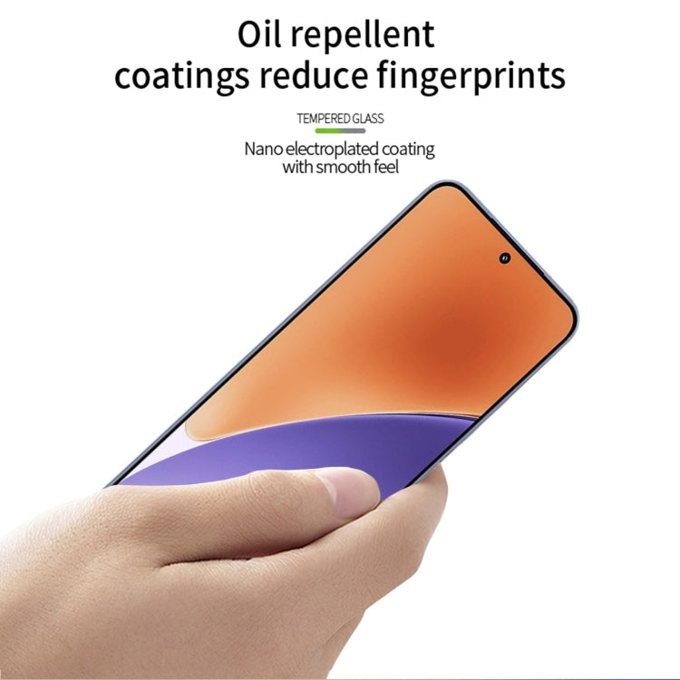 For Xiaomi 15 MOFI 9H 3D Explosion-proof Curved Screen Tempered Glass Film - Black