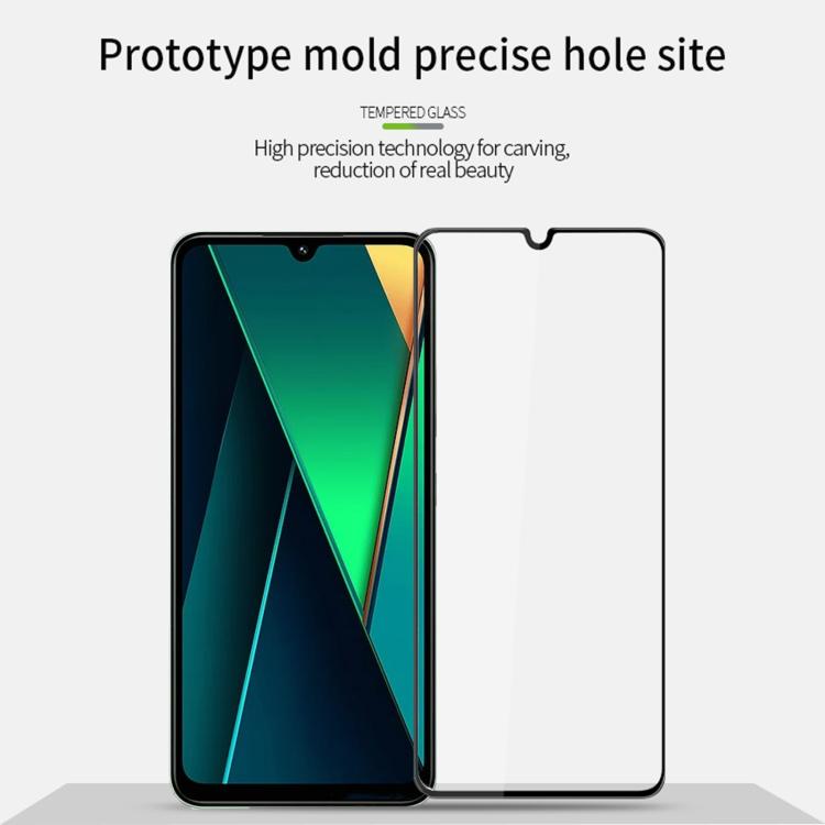 For Xiaomi Poco C75 MOFI 9H 3D Explosion-proof Curved Screen Tempered Glass Film - Black