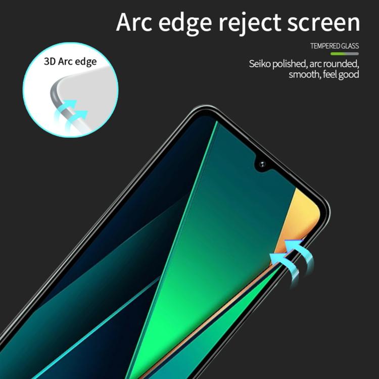 For Xiaomi Poco C75 MOFI 9H 3D Explosion-proof Curved Screen Tempered Glass Film - Black