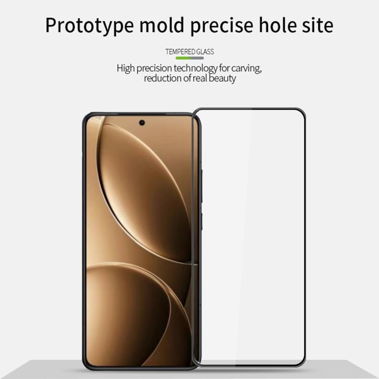 For Xiaomi Redmi K80 / K80 Pro MOFI 9H 3D Explosion-proof Curved Screen Tempered Glass Film - Black